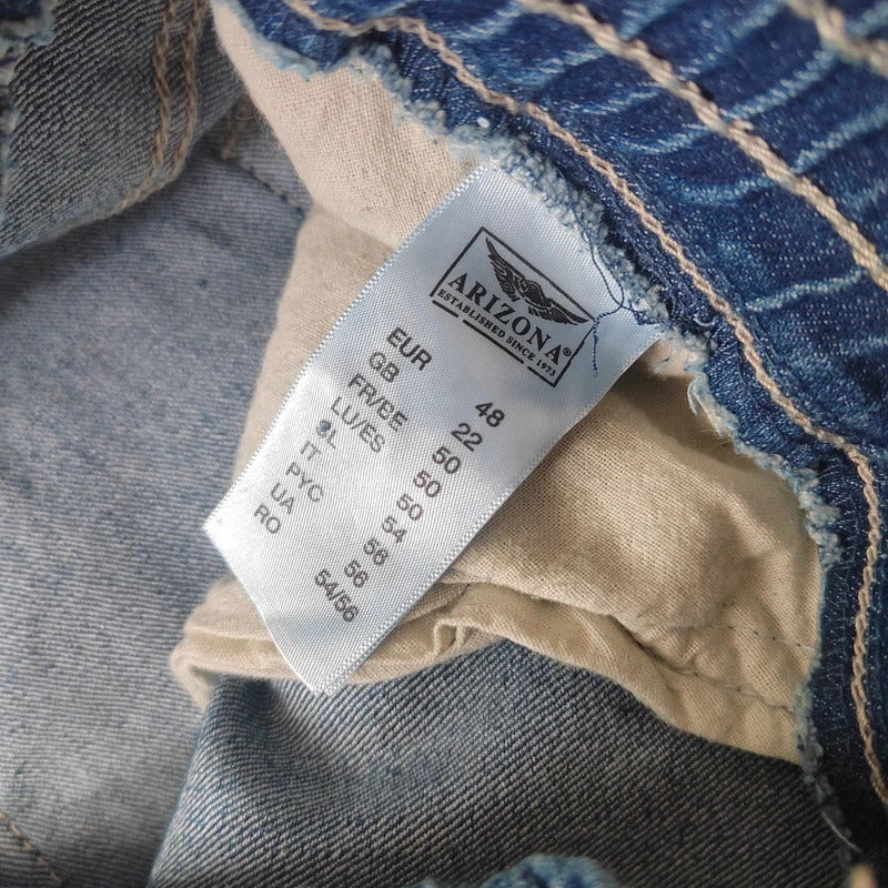 Arizona Blue Wash Elasticated Waist Denim Long Shorts – Plus Size 22 – Brand New With Tags (NWT)