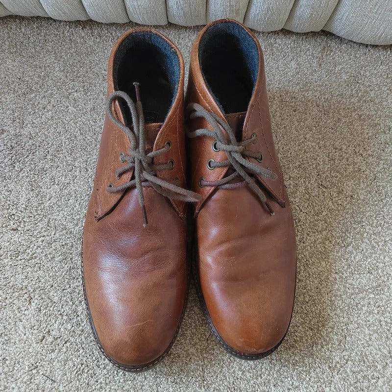 ACW85 Men's Leather Chukka Boots – Tan Brown - Size 10