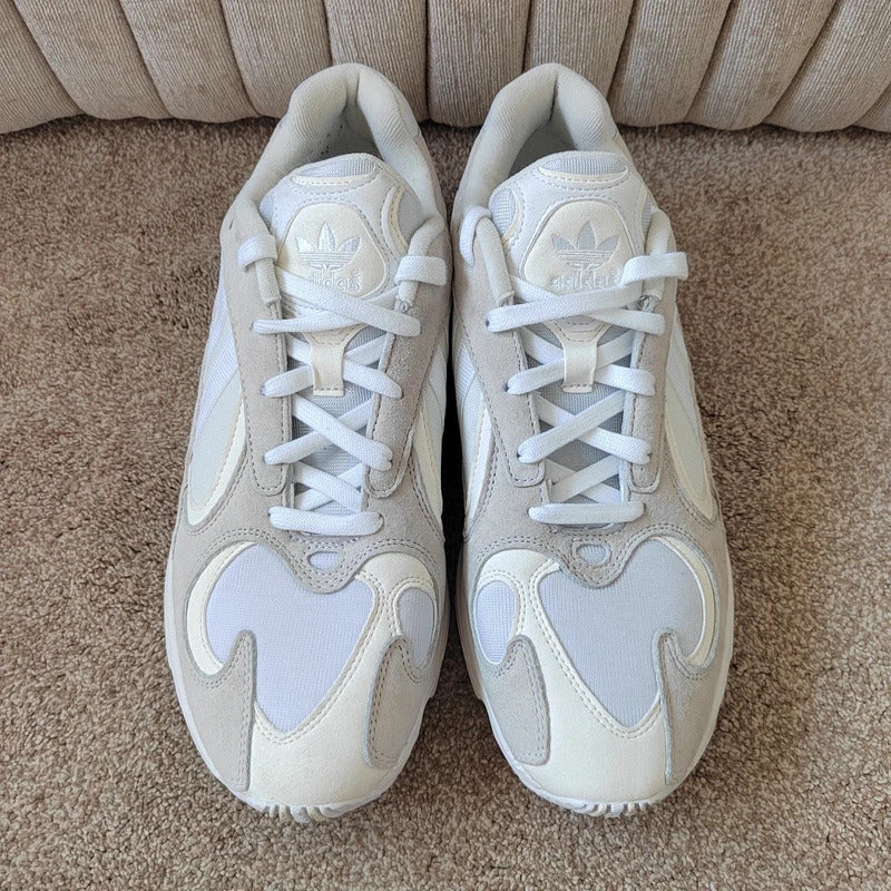 Men's Adidas Originals Yung-1 Cream White / Cloud White Trainers - Size UK 11