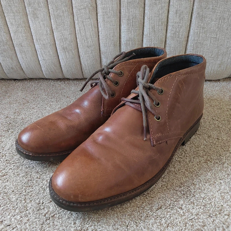 ACW85 Men's Leather Chukka Boots – Tan Brown - Size 10