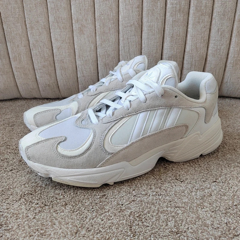 Men's Adidas Originals Yung-1 Cream White / Cloud White Trainers - Size UK 11