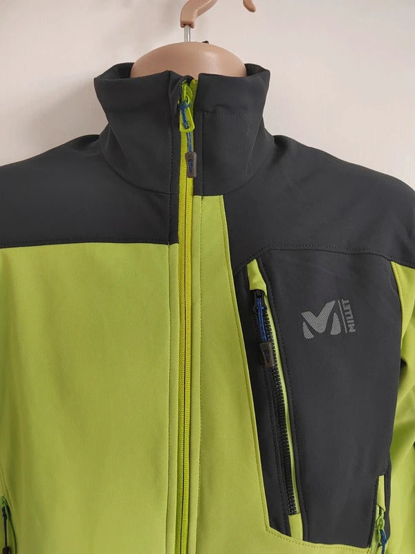 Millet Men’s W3 Expert GORE-TEX Windstopper Softshell Jacket – Lime & Black – Size Small NWOT