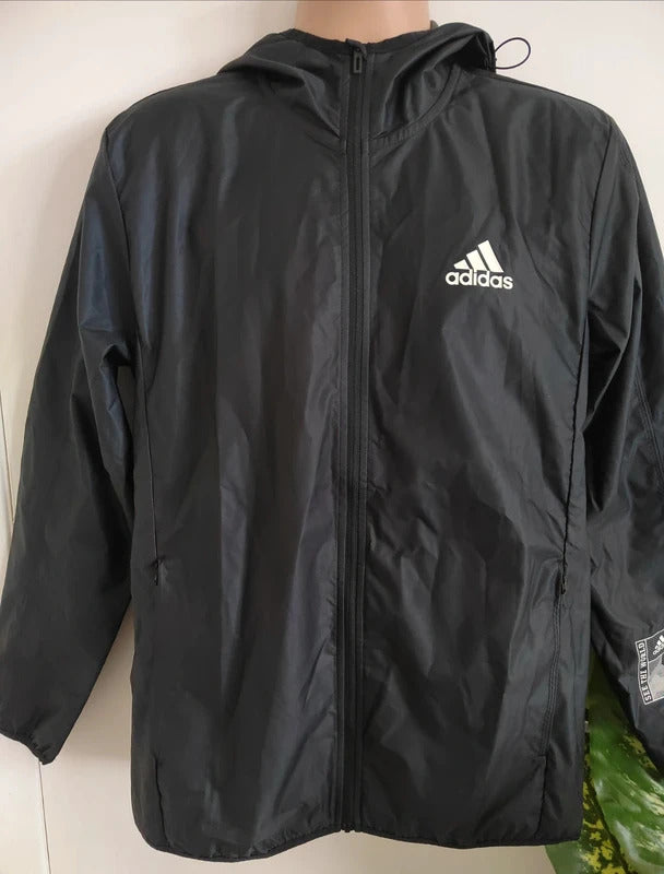 Adidas Sportphoria Packable AEROREADY Hooded Windbreaker Jacket – Small NWOT