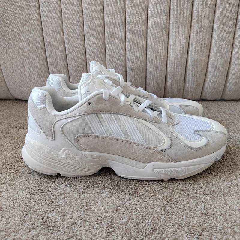 Men's Adidas Originals Yung-1 Cream White / Cloud White Trainers - Size UK 11