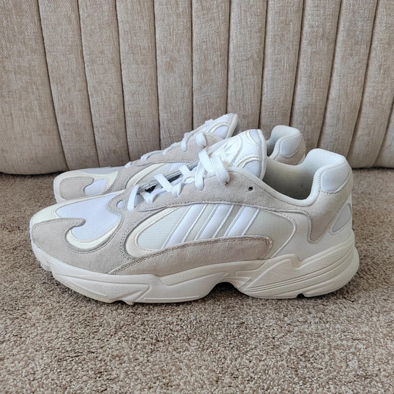Men's Adidas Originals Yung-1 Cream White / Cloud White Trainers - Size UK 11