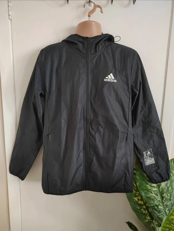 Adidas Sportphoria Packable AEROREADY Hooded Windbreaker Jacket – Small NWOT