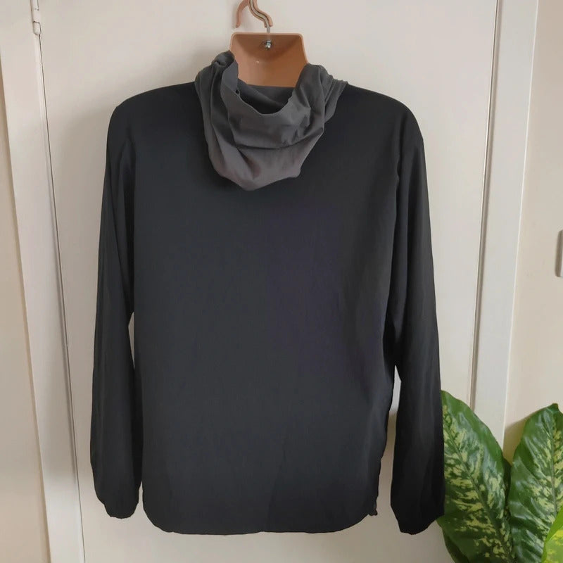 Berghaus Dean Street Wind Shirt 90 Half-Zip Pullover Jacket – Black & Grey – Size Small