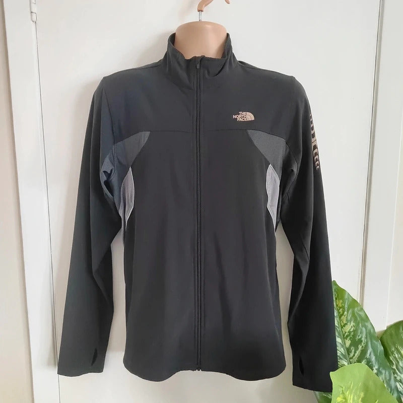 The North Face Men's Flight Series Performance Running Jacket – Black & Grey – Size Medium