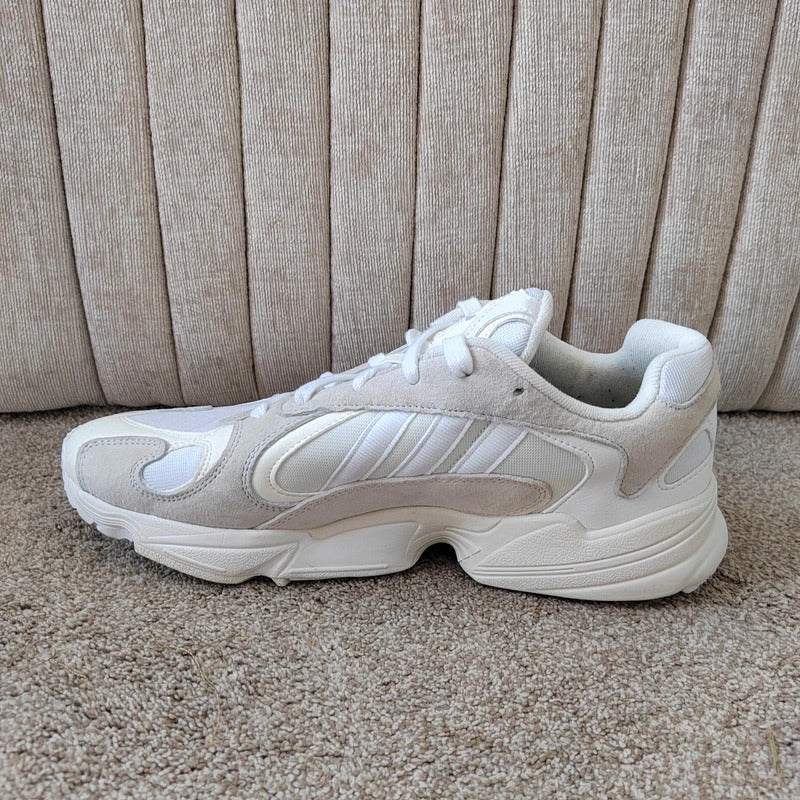 Men's Adidas Originals Yung-1 Cream White / Cloud White Trainers - Size UK 11