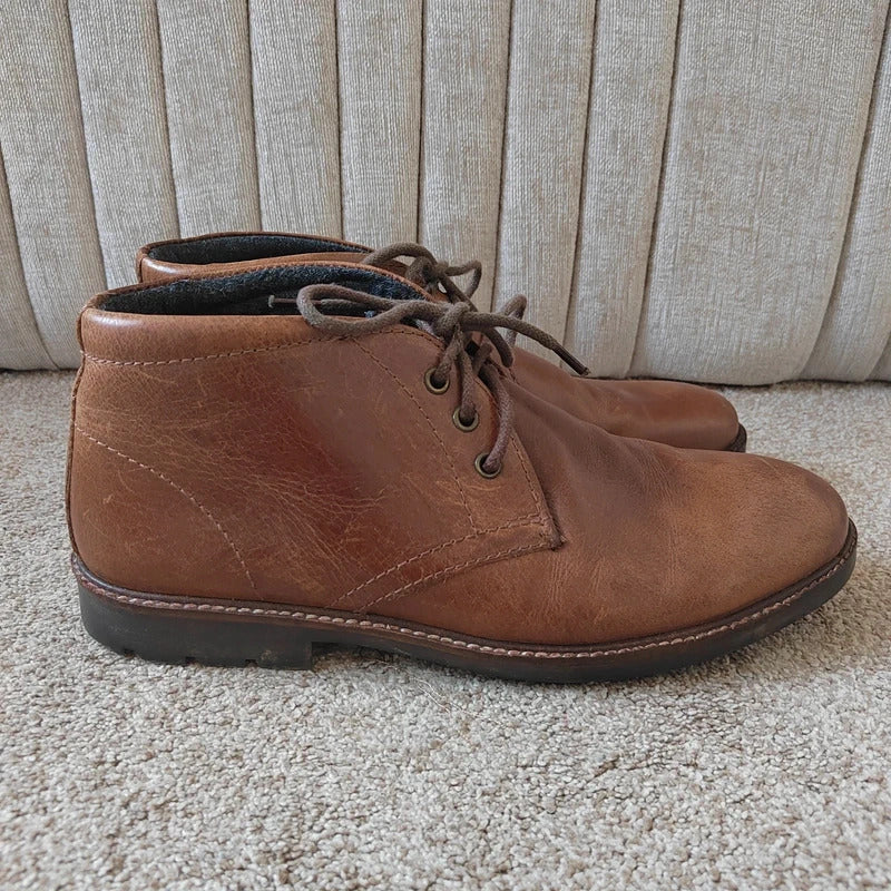 ACW85 Men's Leather Chukka Boots – Tan Brown - Size 10