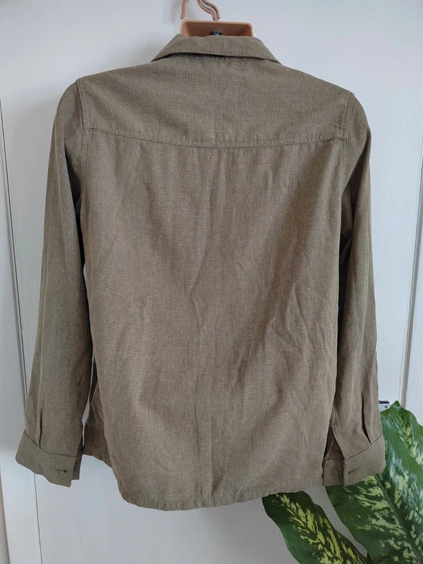 Folk London Men’s Assembly Utility Chore Jacket – Taupe Brown – Size Small NWOT