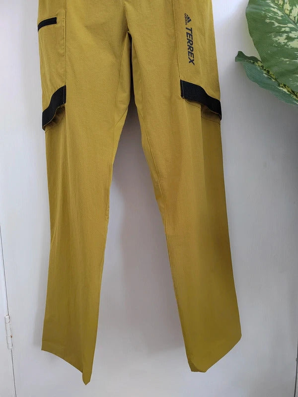 Adidas Terrex Men’s Zupahike Technical Hiking Pants – Yellow/Olive & Black – Size Large