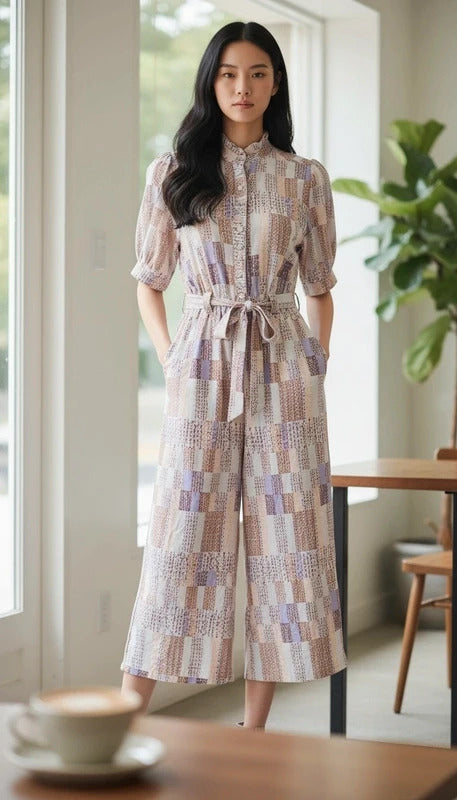 White Stuff Arabella linen blend Jumpsuit - Size 12