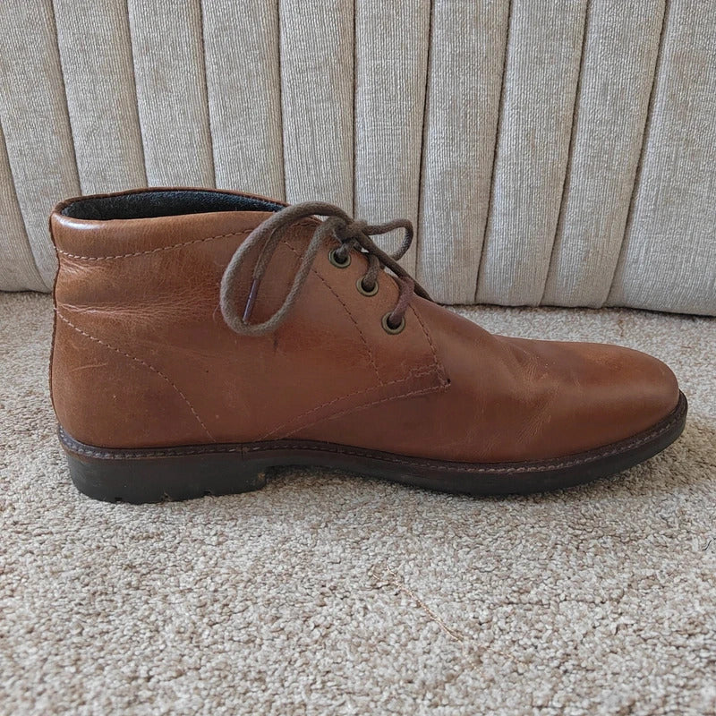 ACW85 Men's Leather Chukka Boots – Tan Brown - Size 10