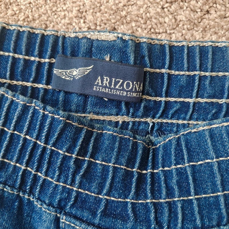 Arizona Blue Wash Elasticated Waist Denim Long Shorts – Plus Size 22 – Brand New With Tags (NWT)