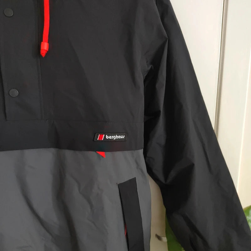 Berghaus Dean Street Ski Smock 86 Half-Zip Jacket – Black / Grey – Size Medium