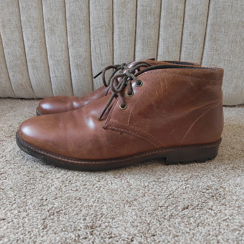 ACW85 Men's Leather Chukka Boots – Tan Brown - Size 10