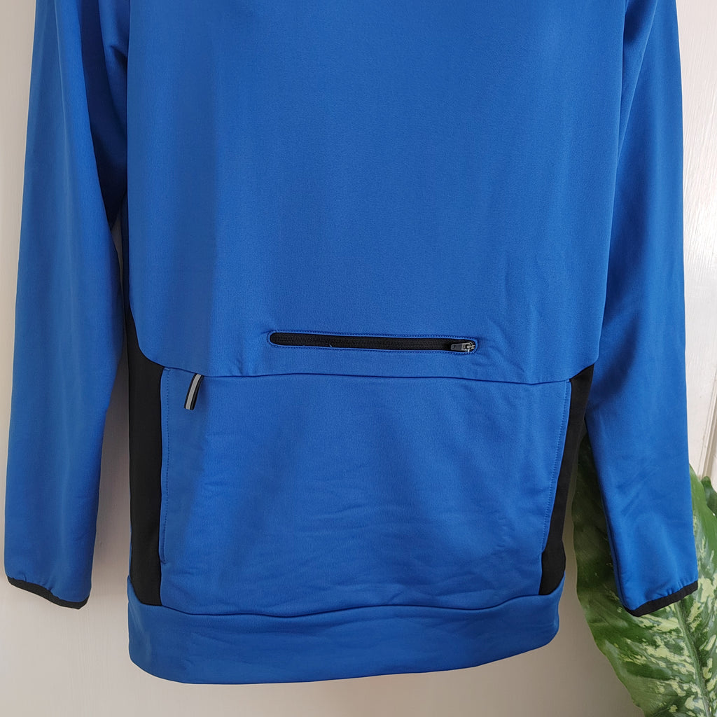 PUMA RTG Men's Colorblock Training Hoodie – Royal Blue & Black - Size Small