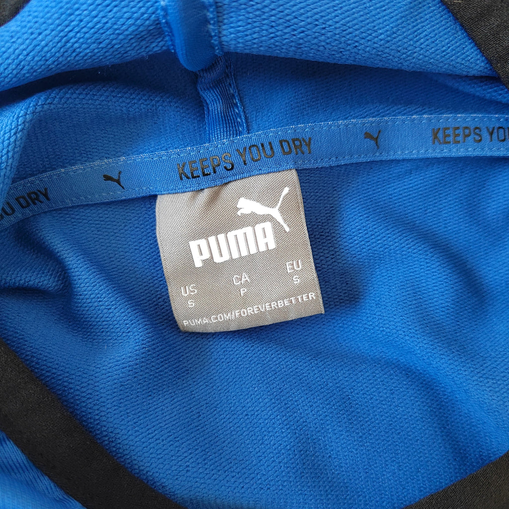 PUMA RTG Men's Colorblock Training Hoodie – Royal Blue & Black - Size Small