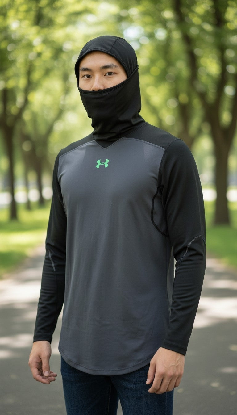 Under Armour Men's ColdGear Thermal Balaclava Running Hoodie –  Size Medium