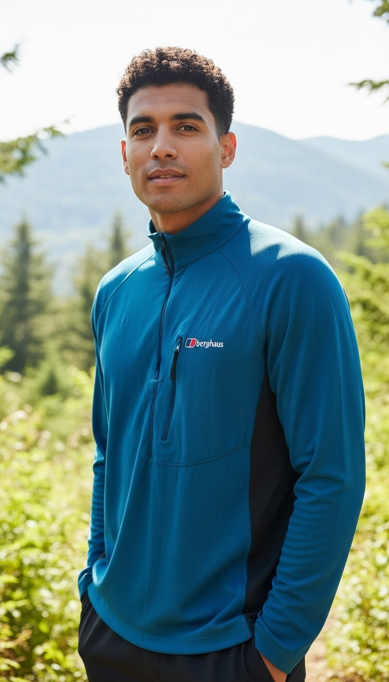 Berghaus Men's Tech Half-Zip Fleece Mid-Layer – Size Large NWOT