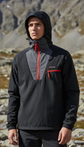Berghaus Dean Street Wind Shirt 90 Half-Zip Pullover Jacket – Black & Grey – Size Small