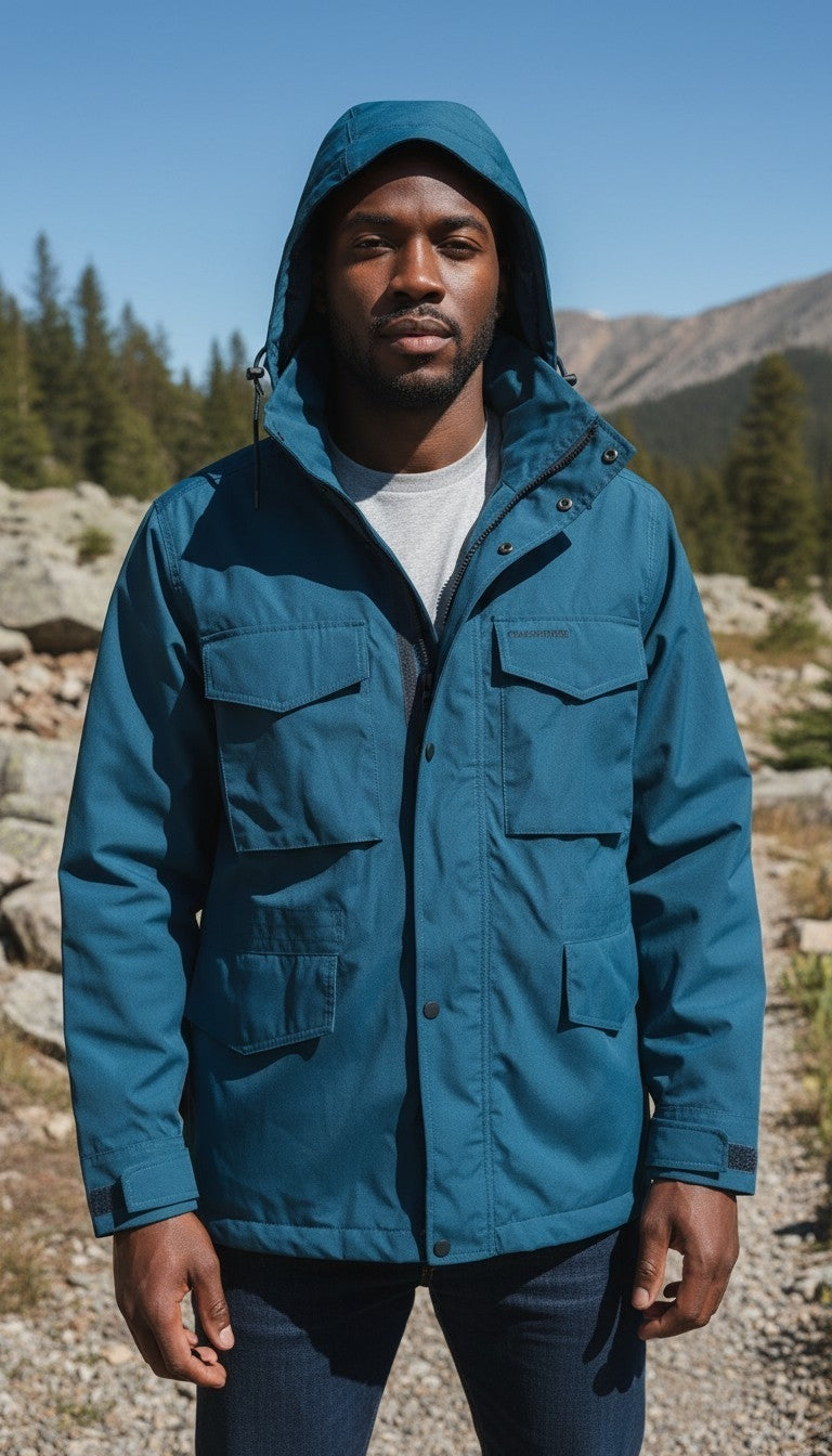 Craghoppers Men's Winslow Waterproof Hooded Parka Jacket – Dark Teal – Size Large NWOT