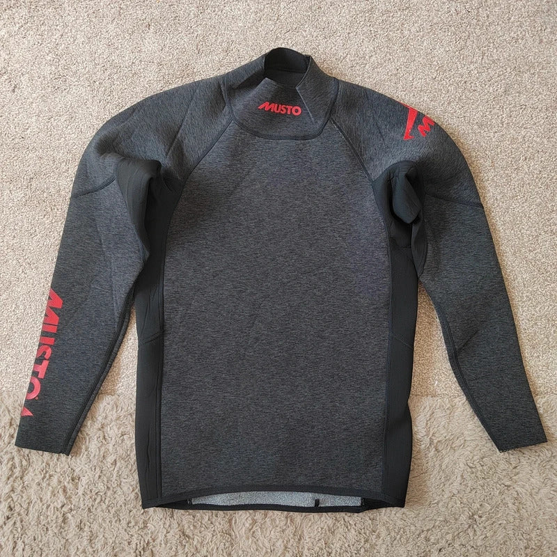 Musto Flexlite Alumin 3.0 Neoprene Sailing Top – Charcoal & Black – Size Men's XL