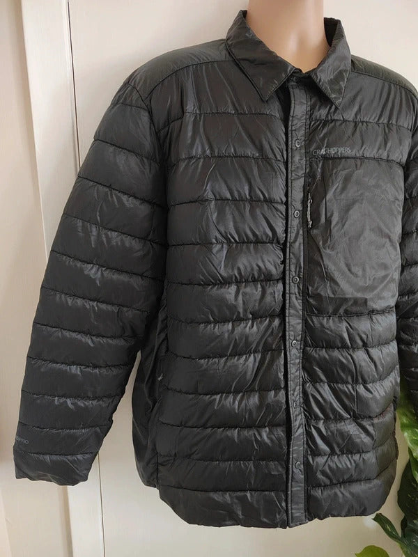 Craghoppers Men's Compresslite Insulated Puffer Overshirt Jacket – Black – Size XL