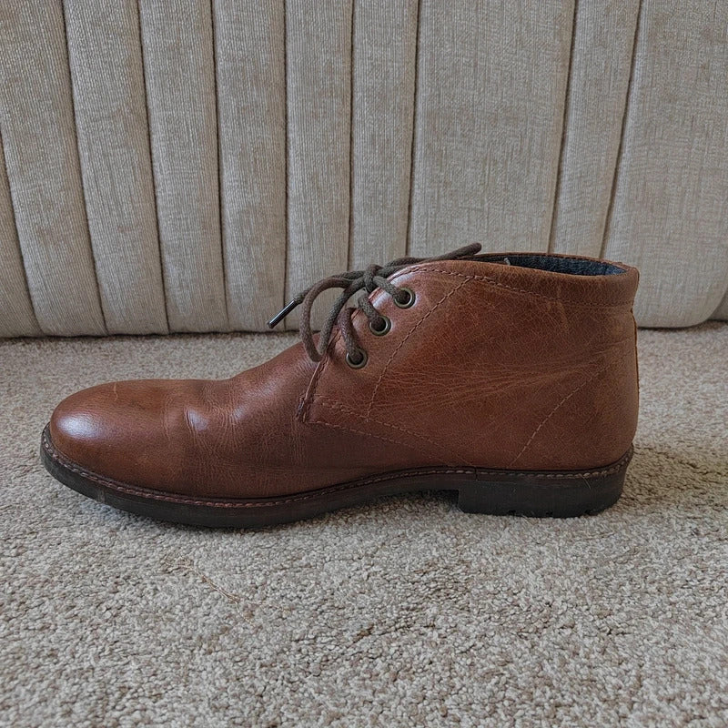 ACW85 Men's Leather Chukka Boots – Tan Brown - Size 10