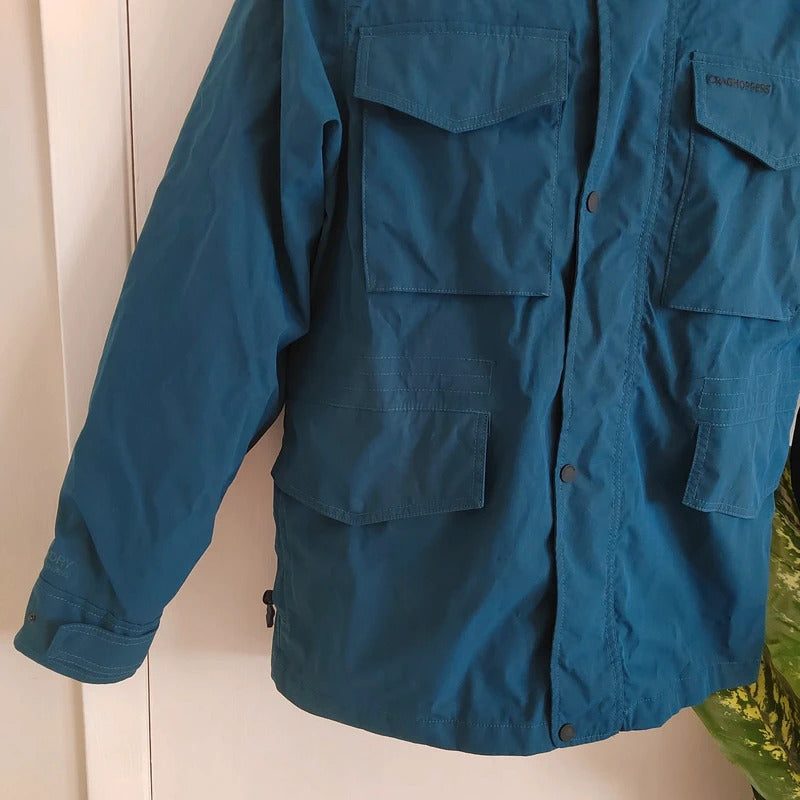 Craghoppers Men's Winslow Waterproof Hooded Parka Jacket – Dark Teal – Size Large NWOT
