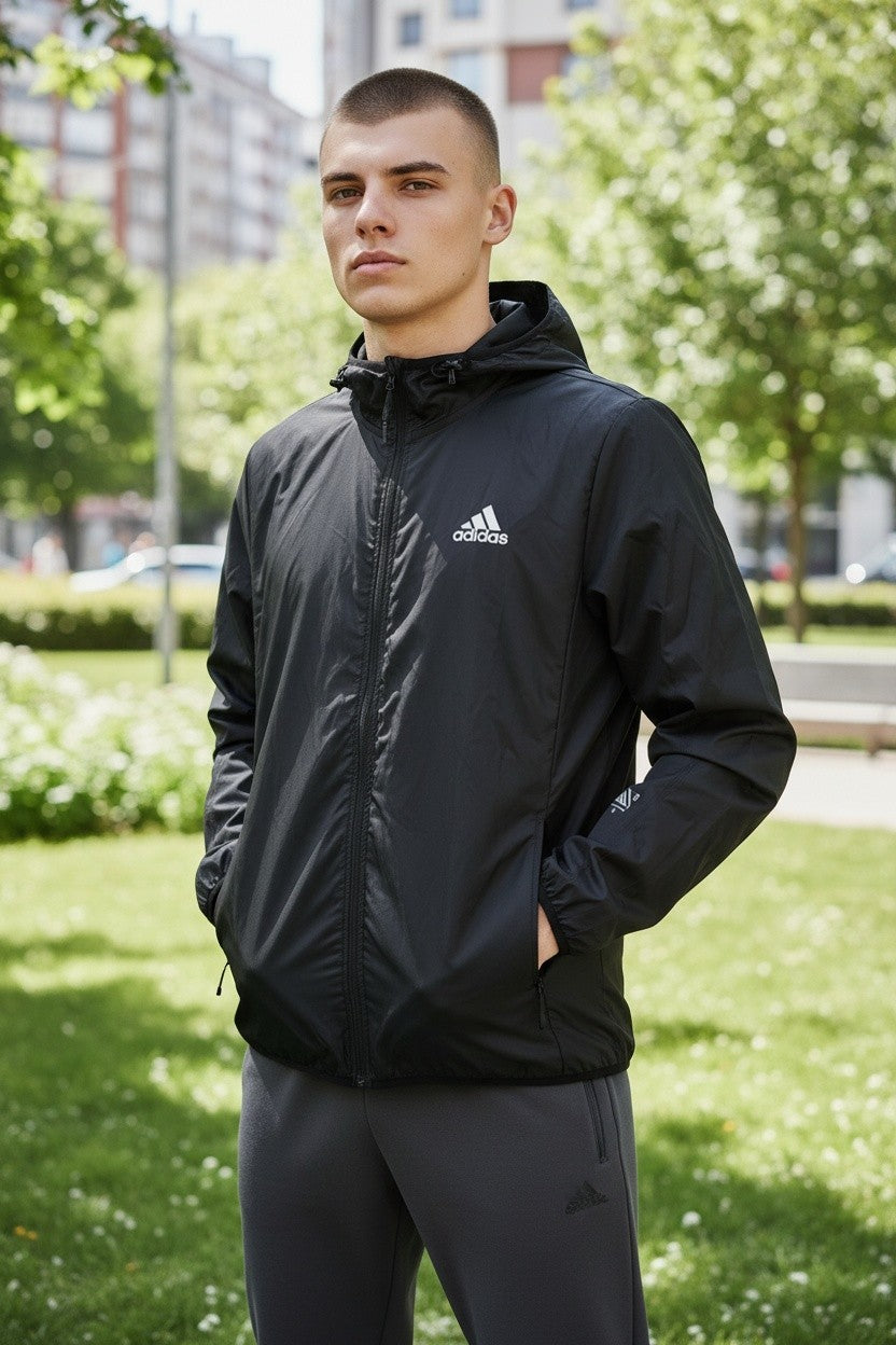 Adidas Sportphoria Packable AEROREADY Hooded Windbreaker Jacket – Small NWOT