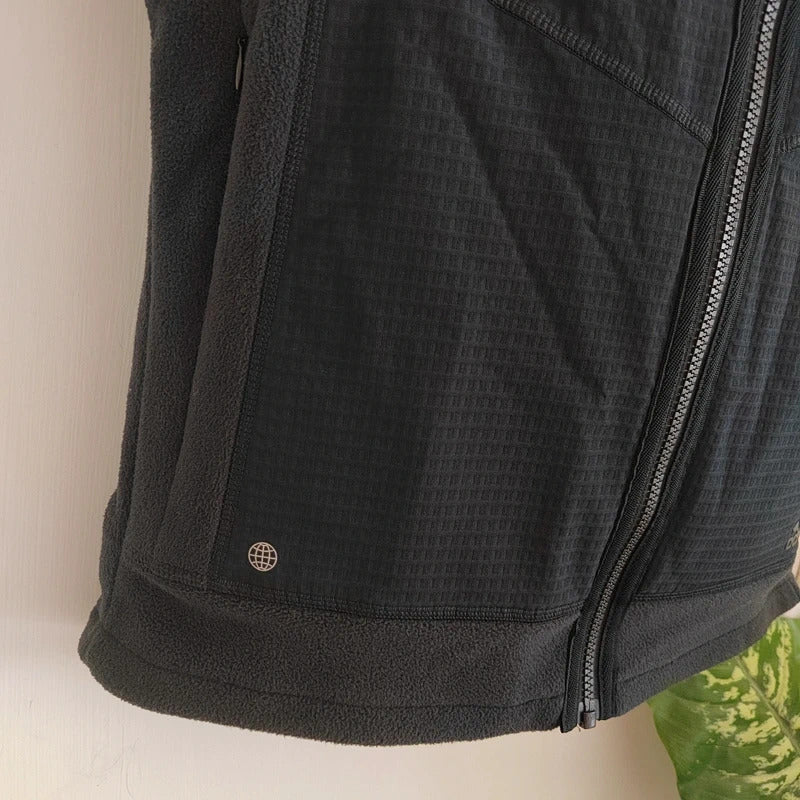 Adidas Golf Men's Statement Full-Zip Fleece Hoodie Gilet – Black – Size Medium