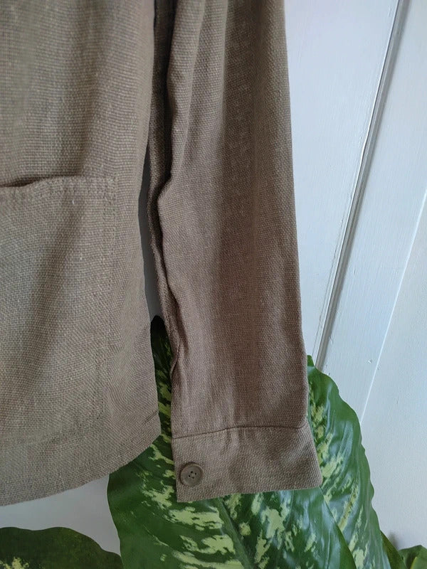 Folk London Men’s Assembly Utility Chore Jacket – Taupe Brown – Size Small NWOT