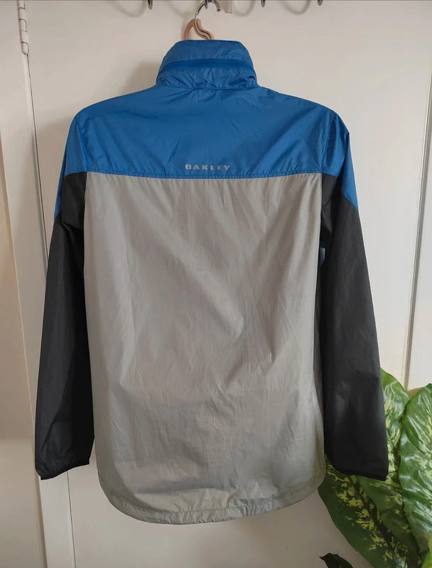 Oakley Men's Century Colorblock Half-Zip Hooded Windbreaker - Size Small