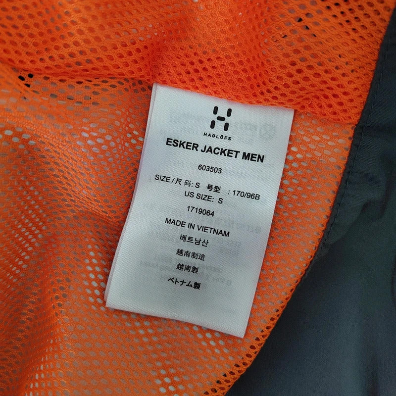 Haglöfs Men’s Esker PROOF™ Waterproof Hooded Jacket – Steel Blue & Navy – Size Small NWOT