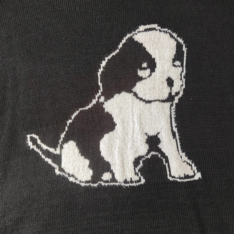 Yours Clothing Black Intarsia Dog/Puppy Knitted Jumper – Size 22-24