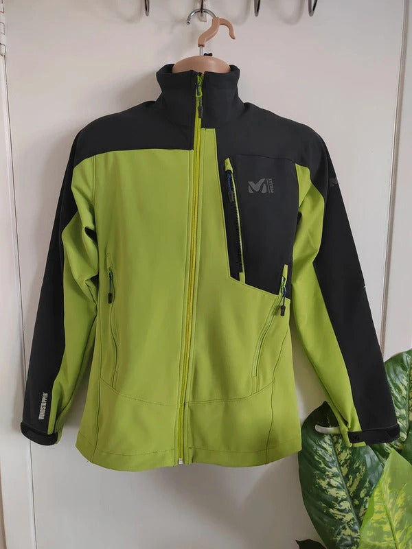 Millet Men’s W3 Expert GORE-TEX Windstopper Softshell Jacket – Lime & Black – Size Small NWOT