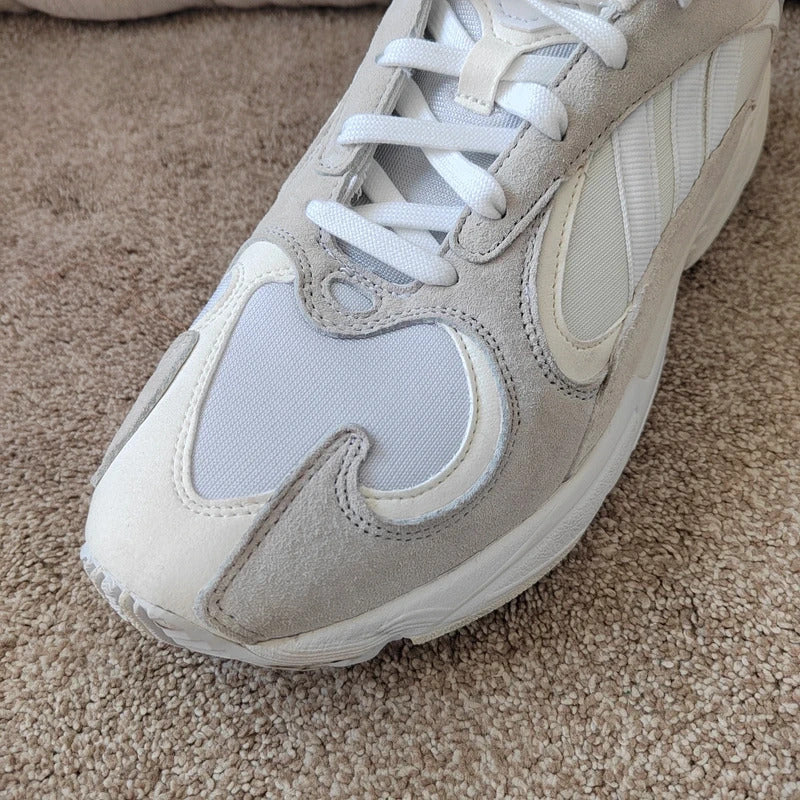 Men's Adidas Originals Yung-1 Cream White / Cloud White Trainers - Size UK 11