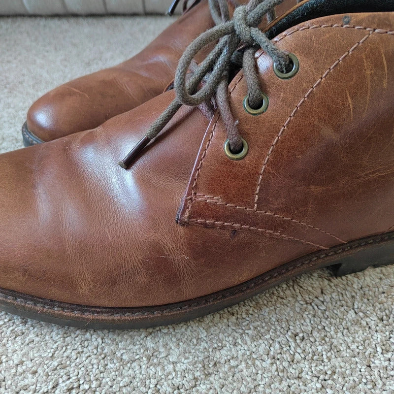 ACW85 Men's Leather Chukka Boots – Tan Brown - Size 10