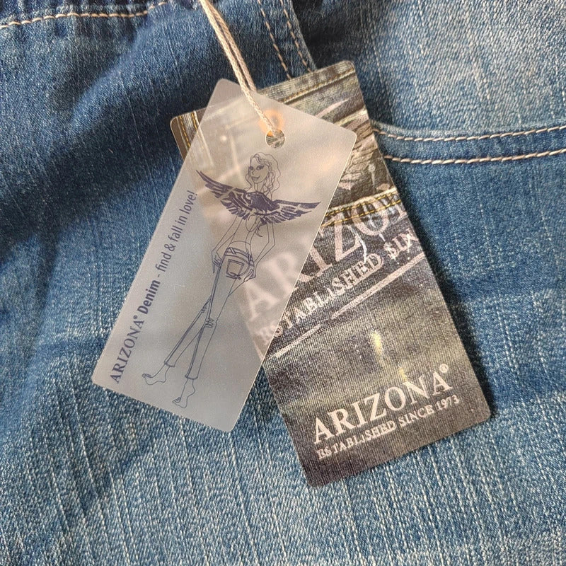 Arizona Blue Wash Elasticated Waist Denim Long Shorts – Plus Size 22 – Brand New With Tags (NWT)