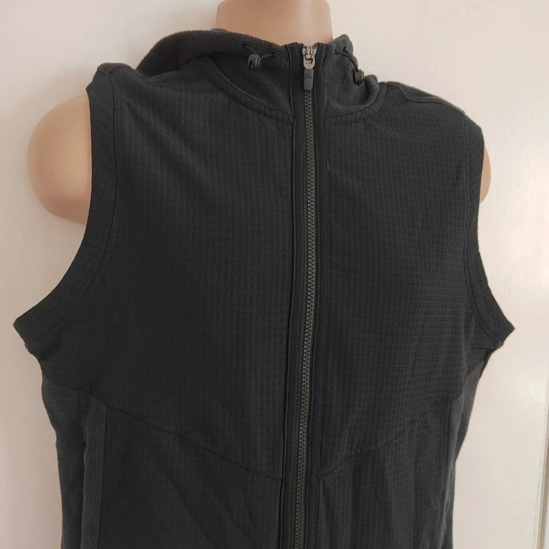 Adidas Golf Men's Statement Full-Zip Fleece Hoodie Gilet – Black – Size Medium