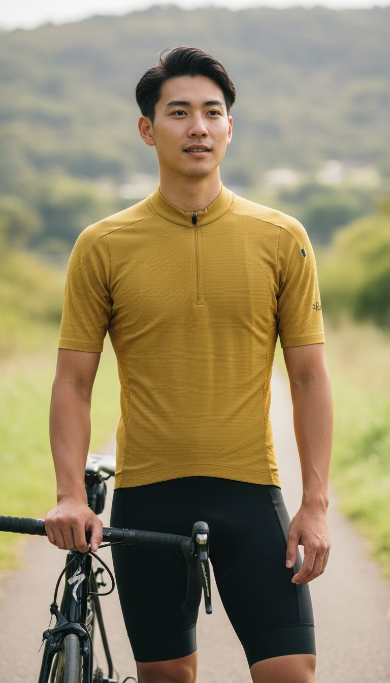 Rab Men's Cindercrino Short Sleeve Zip Cycling Jersey – Size Small