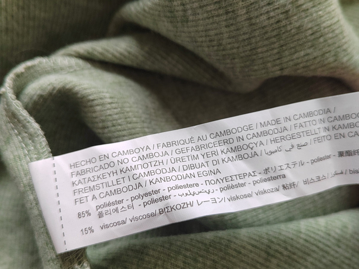 Stradivarius Sage Green Ribbed Open Front Duster Cardigan — Size 12/14 NWOT
