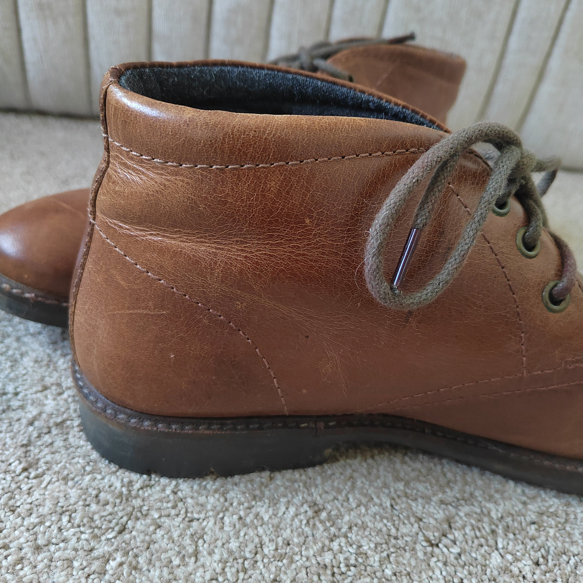 ACW85 Men's Leather Chukka Boots – Tan Brown - Size 10