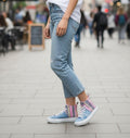 Joe Browns Boho Denim & Aztec High-Top Trainers (With Box) - Size 5