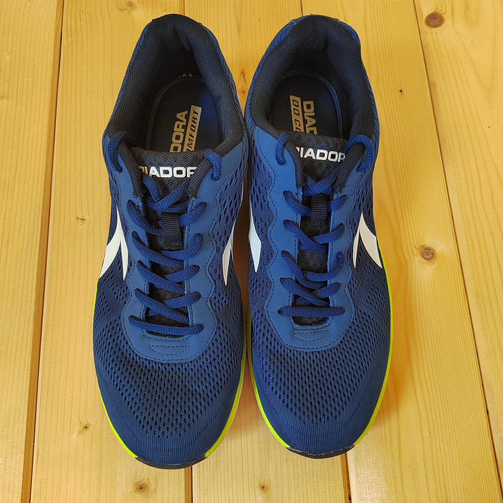 Diadora Swan Men's Running Shoes – Blue/Lime/White - Size 10