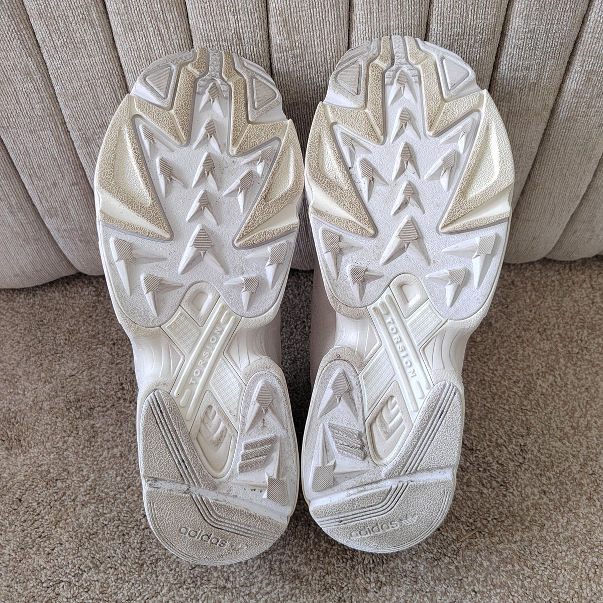 Men's Adidas Originals Yung-1 Cream White / Cloud White Trainers - Size UK 11