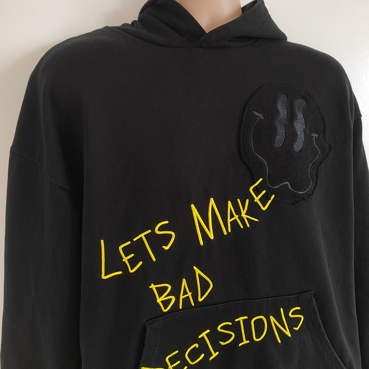 JK Attire "Lets Make Bad Decisions" Heavyweight Graphic Hoodie - Size Medium RRP £64.99