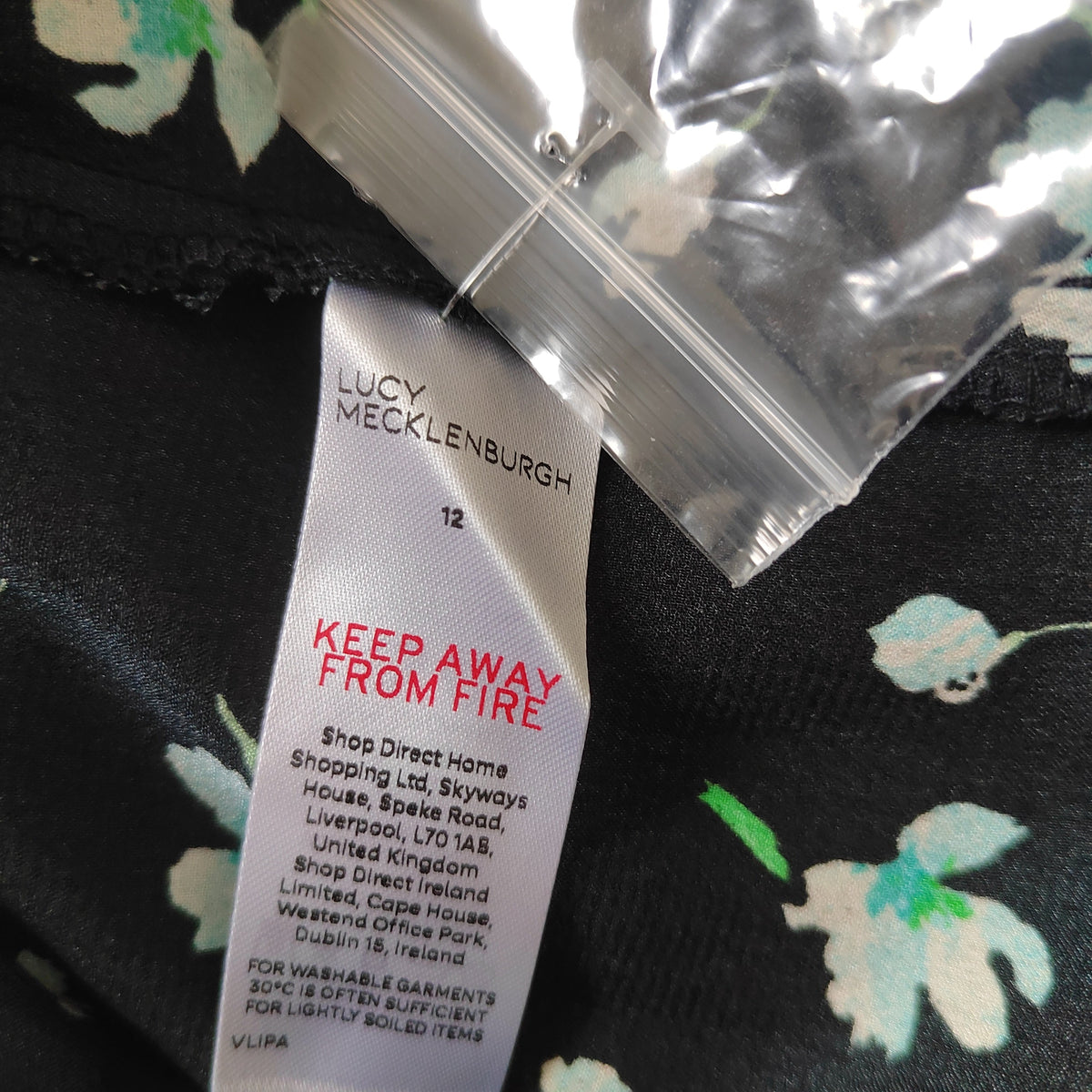 Lucy Mecklenburgh x V by Very Mixed Floral Print Midi Tea Dress – Size 12
